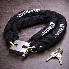Image of Bike Lock Chain Lock 1.4KG Heavy Duty 8mm x 1.2m Bicycle Door Security Padlock