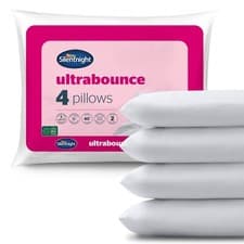 Image of Silentnight Ultrabounce Pillows 4 Pack Soft Bouncy Supportive Hotel Comfort