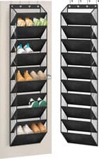 Image of MISSLO 10 Tier over Door Shoe Storage Organiser Hanging Shoe Rack Clear Deep Poc