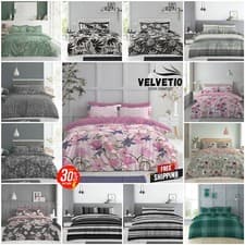 Image of Duvet Cover Set Reversible 4Pc Complete Bedding Set Matching Pillowcase & Sheet