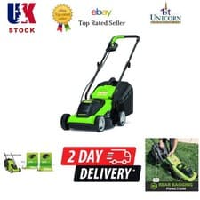 Image of Cordless Mower Greenworks 33cm Battery Powered for Small Lawns 9kg