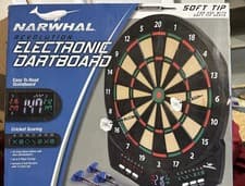 Image of Narwhal Revolution Soft Tip Electronic Dart Board Game New
