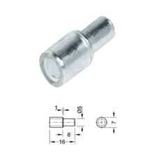 Image of Shelf Support Studs Pegs Cabinets Bookcases Kitchen Steel Metal Plug