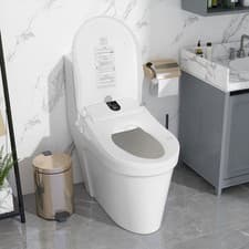 Image of Electric Smart Bidet Toilet Seat Self-Cleaning Warmer Side-Knob Remote Control