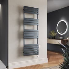 Image of Electric Towel Radiator With WIFI Thermostatic Bathroom Heater Timer Anthracite