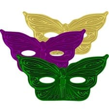 Image of MARDI GRAS BUTTERFLY MASK - METALLIC