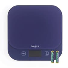 Image of Salter British Bakes Digital Kitchen Scale, Purple, 10kg, Waterproof,  precision