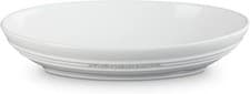 Image of Le Creuset Leger Oval Deep Plate 23cm White Stoneware Oven Microwave Japan New