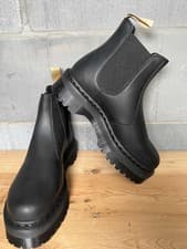 Image of Dr Martens V 2976 Quad Chelsea Mono Boots Black Felix Rub UK 8 EU 42