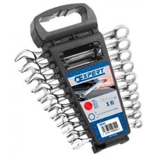 Image of Expert by Facom E111106 Ratchet Combi Spanners /w Plastic Rack 8 - 19Mm 12pc