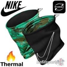 Image of NIKE SNOOD NECK WARMER REVERSIBLE GAITER WINTER FLEECE SCARF FACE TUBE BLACK