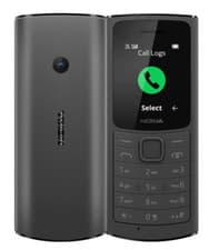 Image of Nokia 110 4G Phone Charcoal Black Dual SIM Big Button Mobile Unlocked FM Radio