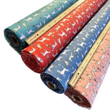 Image of Show Dogs Polycotton Fabric in 4 Different Colours Sold Per Metre 114cm wide