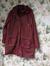 Image of NEW Regatta Long Raincoat With Detachable Hood Size 16