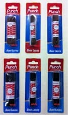 Image of PUNCH BLACK/BROWN SHOE BOOT QUALITY LACES WALKING HIKING TRAINERS 75/100/140CM
