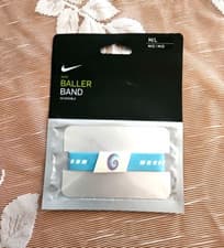 Image of NIKE Baller Band Adult Unisex M/L Reversible, White Blue NEW