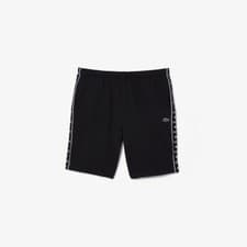 Image of Lacoste Logo Stripe Jogger Shorts Black XXL ONLY