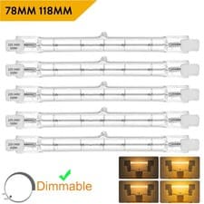 Image of Linear Tungsten Halogen Light Bulb R7s 78mm & 118mm 60w, 80w, 120w, 200w & 400w