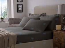 Image of Flannelette 100% Brushed Cotton Fitted Bed Sheets, Extra Deep Fitted Bedsheets