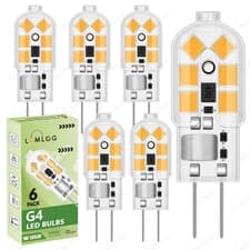 Image of 6pcs G4 LED 1W ACDC 12V Capsule Light Bulb True Size Replacement For G4 Halogen