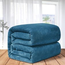 Image of Large Faux Fur Fleece Blanket Luxury Soft & Warm Thick Mink Sofa Bed Couch Throw