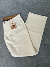 Image of Joules Men’s Allon Trousers - Oyster W34 Jeans NEW Cream Cotton Smart Chinos