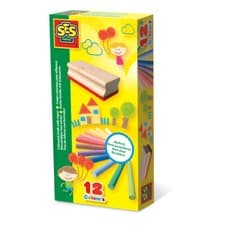 Image of SES CREATIVE Children's Coloured Chalk with Wiper Set