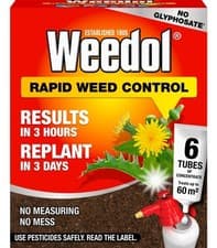 Image of Weedol Rapid Weedkiller Concentrate Liquid Weed Killer Pathclear 6 Tubes