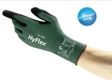 Image of Ansell Hyflex 11-842 Gloves Green Size L