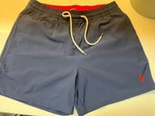 Image of Polo Ralph Lauren traveler swim shorts, stretch slim fit, medium, Blue, RRP £89