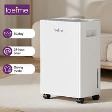 Image of 8L Dehumidifier Air Purifier with Humidistat LCD Display for Home Laundry White