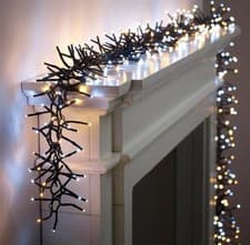 Image of 720 Cluster Lights Warm & Ice White Mix Outdoor Indoor 8 Functions Christmas