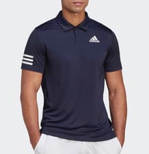 Image of adidas Tennis Polo Shirt Mens - Club Tennis 3 Stripes Polo - Black Friday Sale