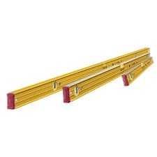 Image of Stabila 3pc Level Set 96-2 Level Pack 60cm, 120cm & 180cm Box Beam Spirit Level