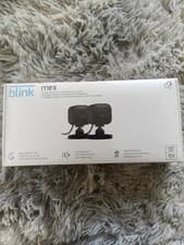 Image of Blink Mini Compact Indoor Plug-in Smart Security Camera - Black, Pack of 2 New