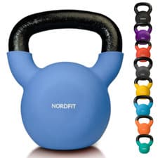 Image of NORDFIT - Neoprene Coated Cast Iron Kettlebells 4-20kg - Kettle bell weight set