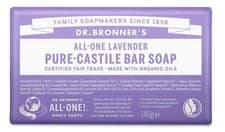 Image of Dr Bronner Organic Lavender Soap Bar - 140g