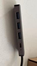 Image of Amazon Basics USB-C Hub 4-Port (3x USB-A 10Gbps + 1x USB-C 10Gbps) - Grey