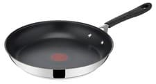Image of Tefal Jamie Oliver Stainless Steel Non-Stick 24/28cm Induction Frying Pan/ Wok