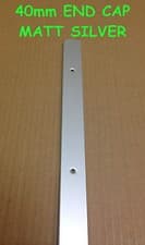 Image of Kitchen Worktop Edging Trim MATT SILVER END CAP 40mm with screws *SPECIAL OFFER*