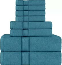 Image of Luxury 10 Piece Towel Bale Set 100% Pure Egyptian Cotton Face Hand Bath Towels