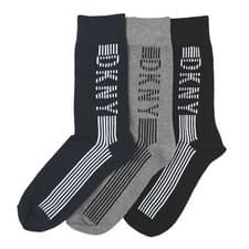 Image of DKNY Mens Gem Sock (3 - Pack) (Black/ Grey/ Navy, One Size)