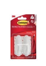 Image of Command COM17081 Medium White Designer Hooks (Pack 2)