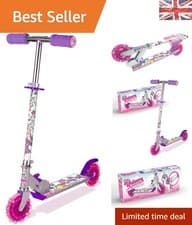 Image of Foldable Unicorn Scooter with Light Up Wheels - Ideal for Outdoor Adventure