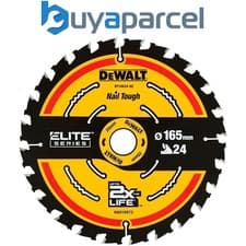 Image of Dewalt DT10624 Circular Saw Blade 165 x 20mm x 24 Tooth ELITE Extreme Framing