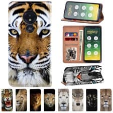 Image of Leather Stand Cover Flip Wallet Phone Case For Motorola Moto E6 Plus/G7 Power/G8