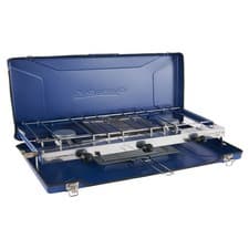Image of Campingaz Chef Folding Double Burner Stove and Grill, compact gas cooker for ...