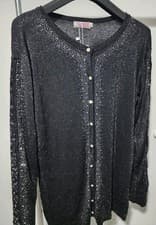 Image of BNWT Beaded Shimmer Cardigan Beautiful Jumper Top Size M/L