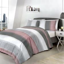 Image of Duvet Cover Bedding Set Reversible Betley Stripe by Fusion 5 Colours Available