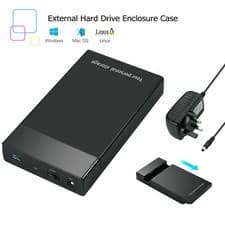 Image of USB3.0 To SATA External Hard Driver Enclosure SSD HDD Caddy Case 2.5" 3.5" UK HD